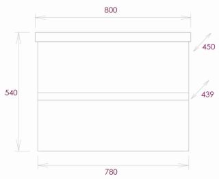 Подвесная тумба под раковину Onika Эвада 108058 80см белый